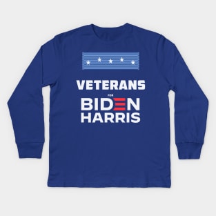 Veterans For Biden Harris | Joe Biden Veteran Kids Long Sleeve T-Shirt